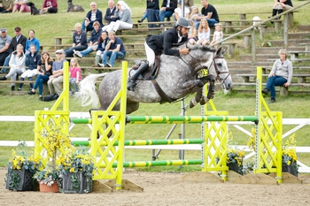 Adam Ellery wins the Nupafeed Supplements Senior Discovery Second Round at Hartpury University Summer Spectacular Show